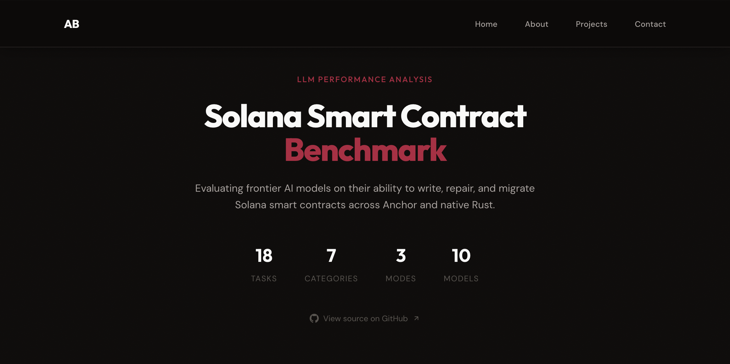 Solana Smart Contract Benchmark