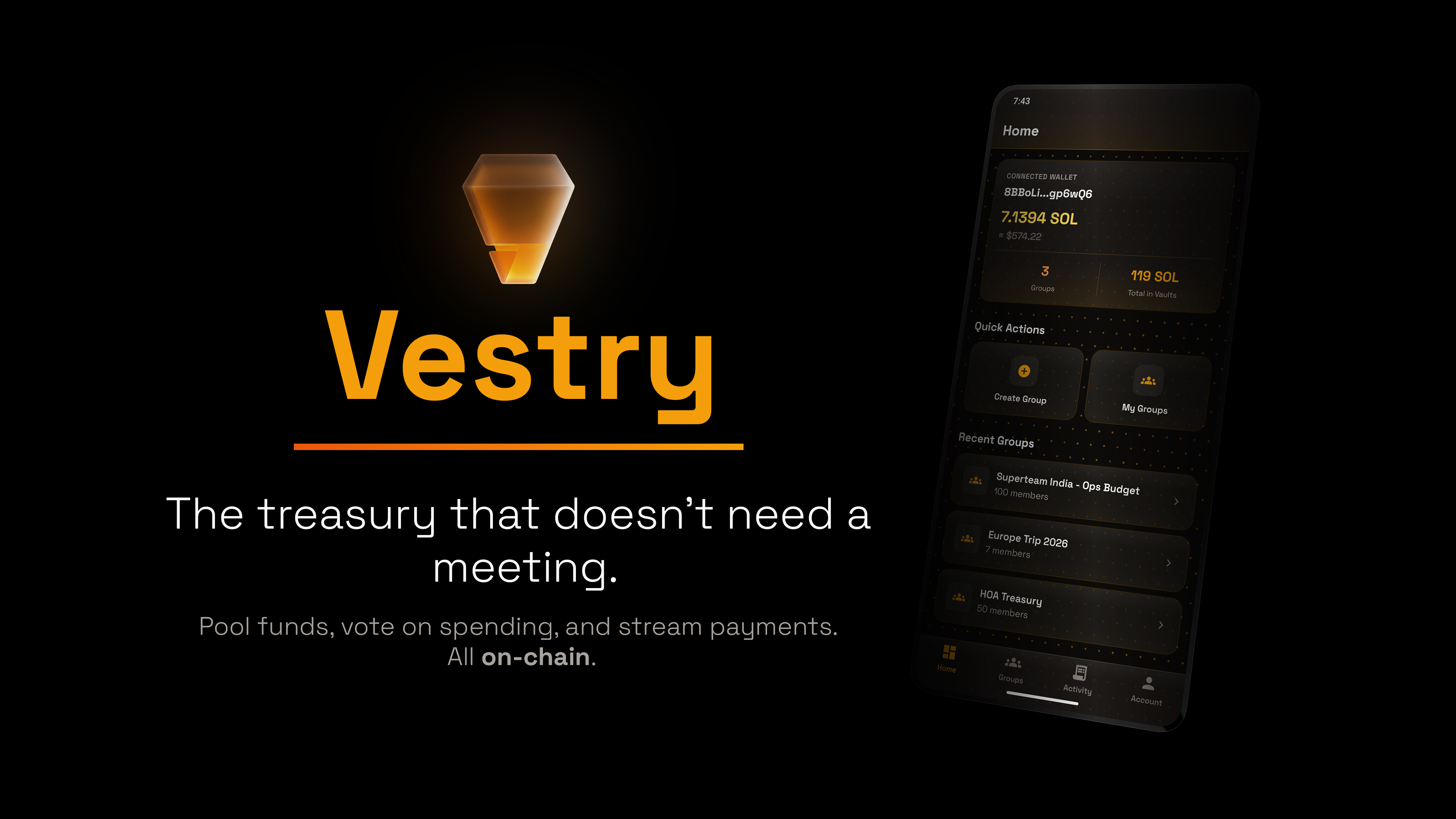 Vestry - on-chain group treasury